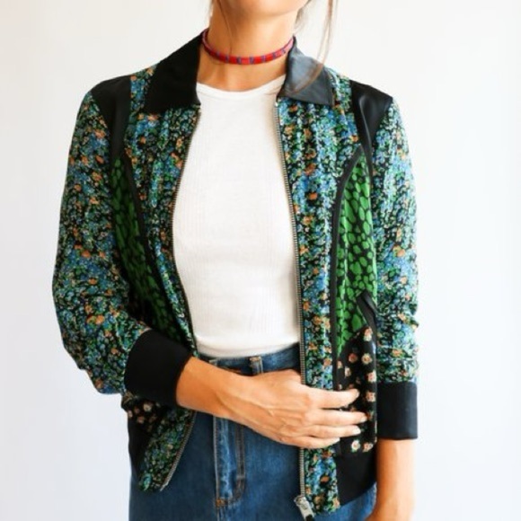 COACH FRAMED WOMEN’S VARSITY JACKET, BLUE MULTI Color, SIZE small - Picture 4 of 10